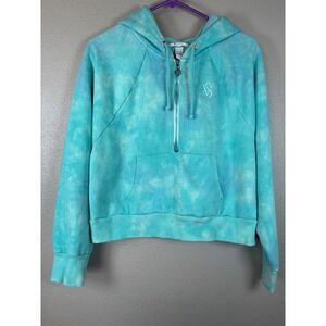 Victoria's Secret ON POINT Tie Dye Cropped Hoodie Sweatshirt Pullover‎ Large